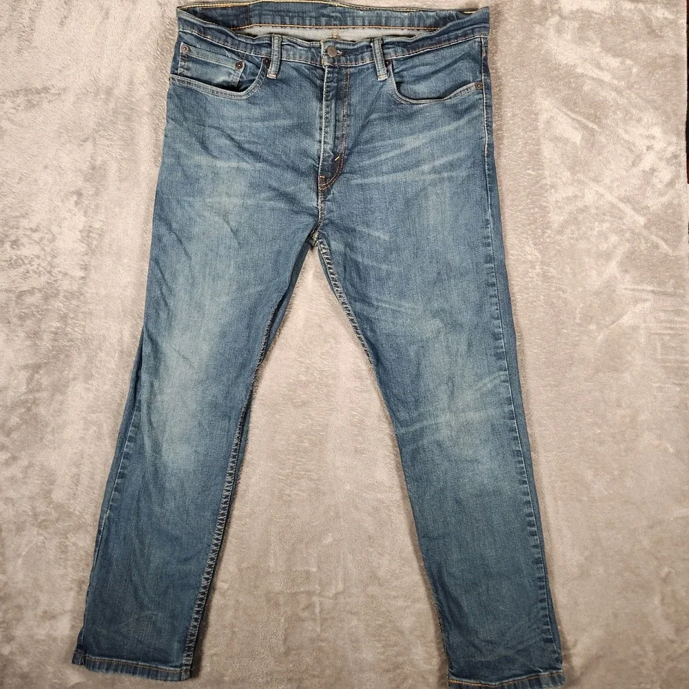 Levi's Jeans Mens 36x30 502 Regular Taper Blue Denim Stretch 29507-0004 EUC